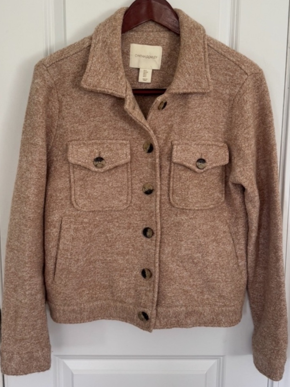 Cynthia Rowley Wool Blend Button Up Jacket